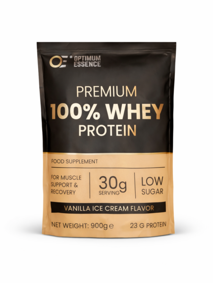 Premium Whey Protein Vanilla Ice Cream 900g | Vassleprotein Sverige | OptimumEssence®