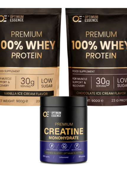 OptimumEssence® Lean Muscle Pack | Whey Protein + Kreatin | Muskeluppbyggnad