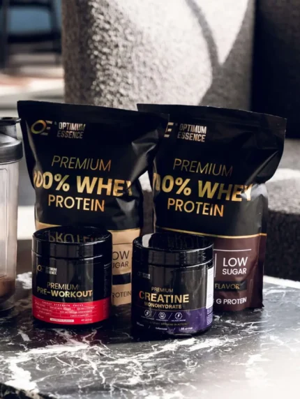 OptimumEssence® Lean Muscle Pack | Whey Protein + Kreatin | Muskeluppbyggnad