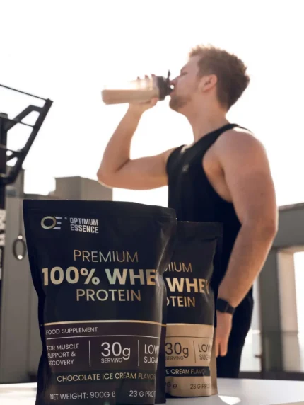 Premium Whey Protein Chocolate Ice Cream 900g | Vassleprotein Sverige | OptimumEssence®